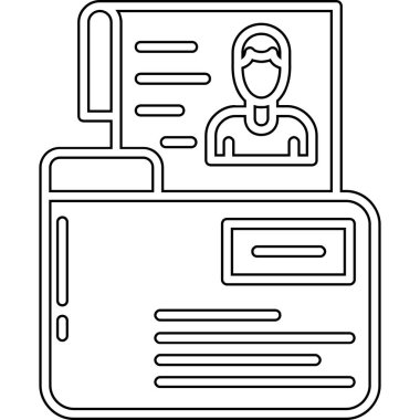 Kimlik tanımlama simgesi, vektör illüstrasyonu