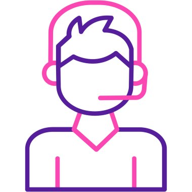 avatar. Web simgesi vektör illüstrasyonu