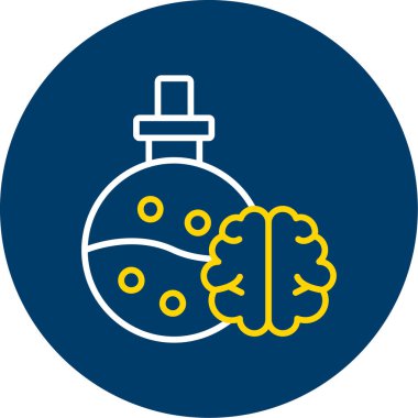 Beyin. Web simgesi basit illüstrasyon