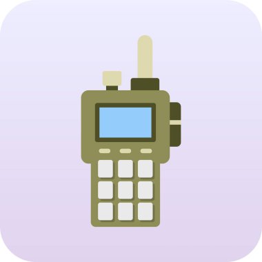 Beyaz arkaplanda telsiz sesli vektör çizimi.