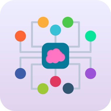 İş ve finans ikonu beyninin vektör illüstrasyonu