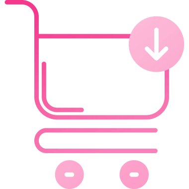 Sepet ikonu vektör illüstrasyonu