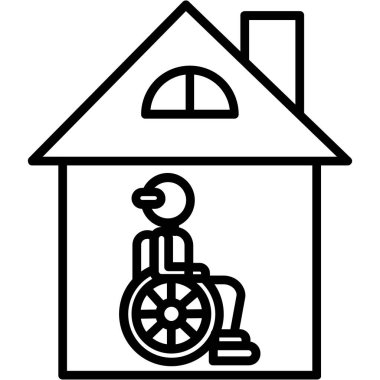 ev sahipliği simgesi ana hatları biçiminde