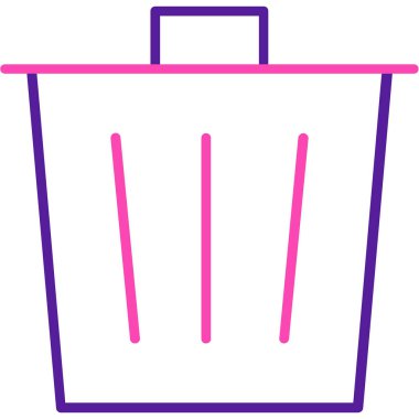 Bir sepet simgesinin vektör illüstrasyonu