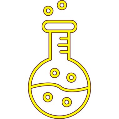 Kimya matarası ikon vektör çizimi çizimi