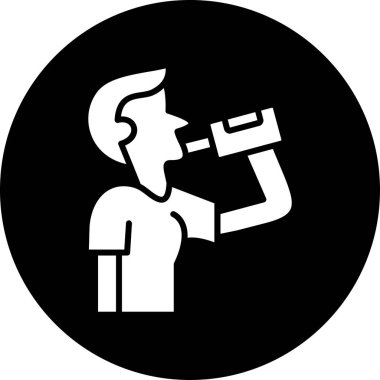 Elinde bira şişesi olan bir adamın resmi.