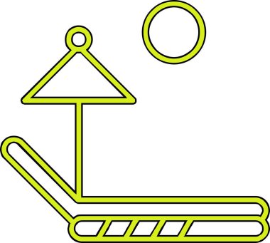 Tek bir simgenin vektör illüstrasyonu