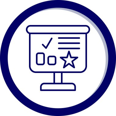 Kontrol listesi. Web simgesi basit illüstrasyon