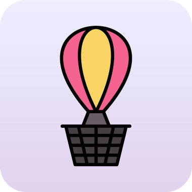 Vektör hava balonu simgesini