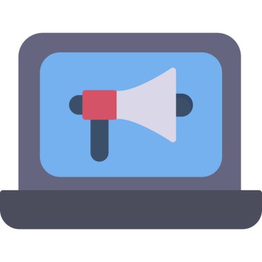 Megafon ikonu, vektör illüstrasyonu. düz dizayn