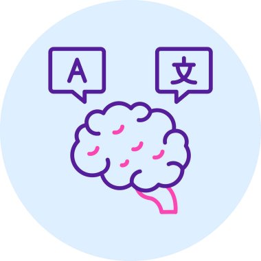 Beyin. Web simgesi basit illüstrasyon