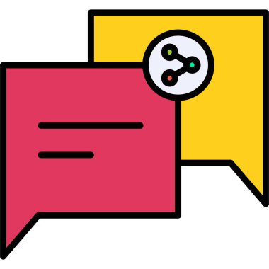 Sohbet mesajı. Basit resimleme