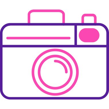 Kamera. Web simgesi basit illüstrasyon