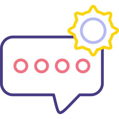 Konuşma baloncukları ikon vektör çizimi