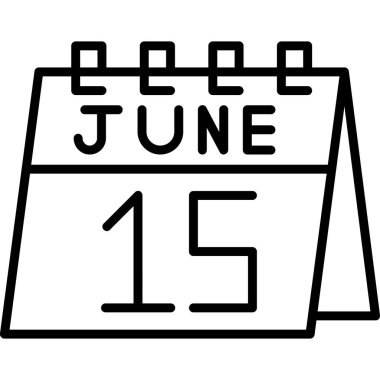 Takvim simgesi tasarımı, vektör illüstrasyonu