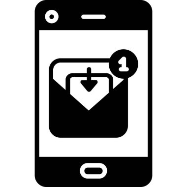 Cep telefonu simgesi, vektör illüstrasyonu