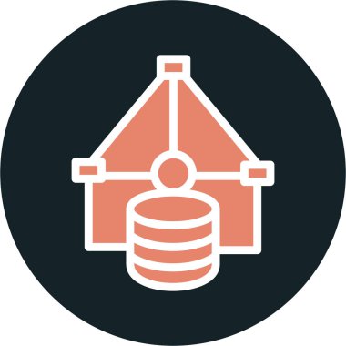 Bir ev simgesinin vektör illüstrasyonu