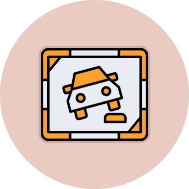 - Araba. Web simgesi basit illüstrasyon