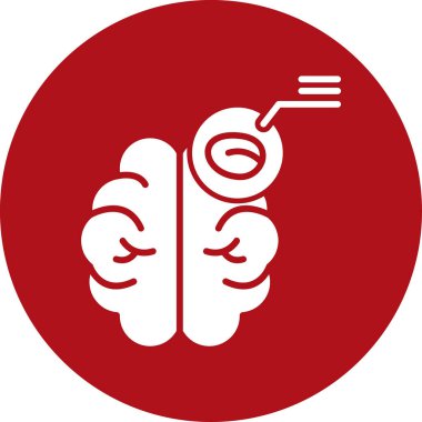 beyin ikonu vektör illüstrasyonu