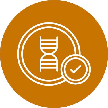 DNA testi yuvarlanmış vektör simgesi