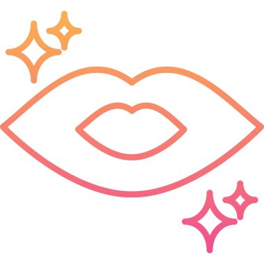 Güzellik ve moda simgesinin vektör çizimi