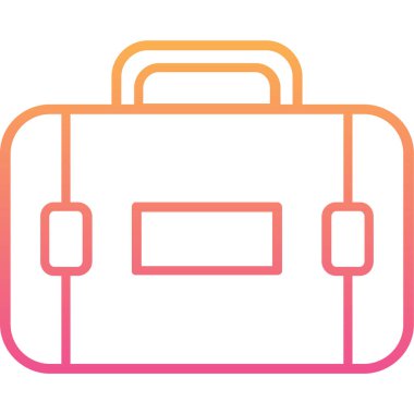 Evrak çantası simgesinin vektör illüstrasyonu