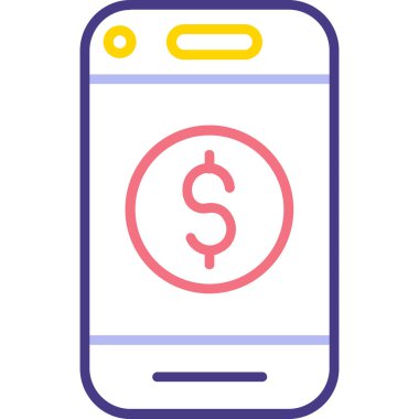 cep telefonu ikonu vektör illüstrasyonu