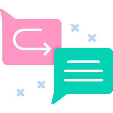 Sohbet simgesi vektör illüstrasyonu