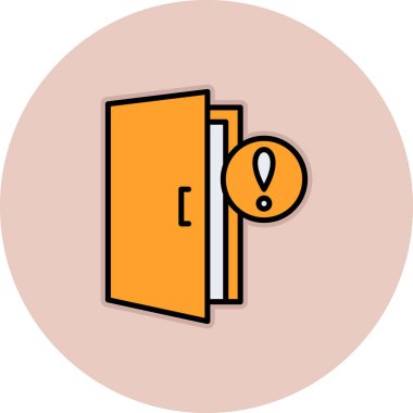 Kapı kapısı. Web simgesi basit illüstrasyon