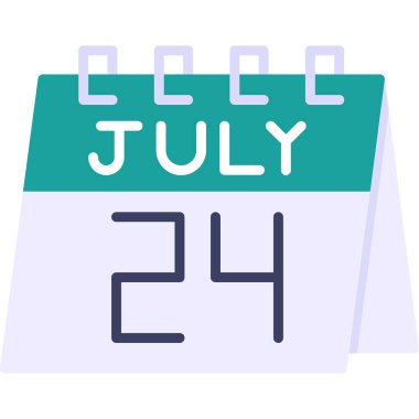 Temmuz 3 tarih simgesi - takvim tek takvimi