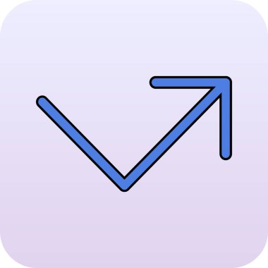 Modern b 'nin vektör illüstrasyonunda okun eksik simgesi