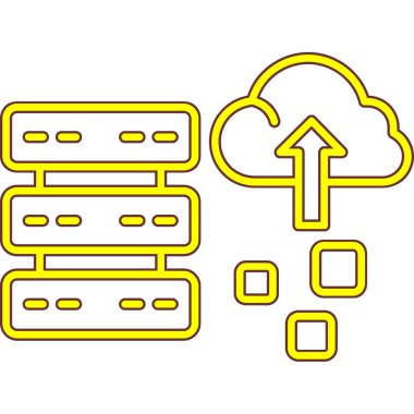 bulut hesaplama vektörü simgesi