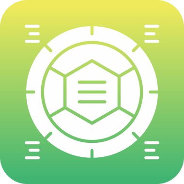 Bir futbol simgesinin vektör illüstrasyonu