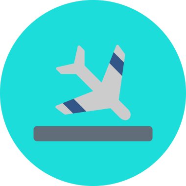 uçuş düzlemi simgesi, vektör illüstrasyonu