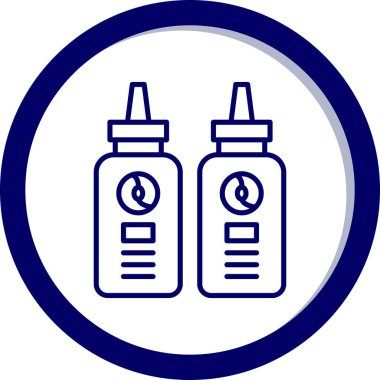 Bir ilaç şişesinin vektör çizimi