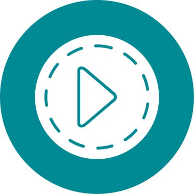 vektör glyph çember desenini çal