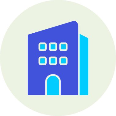 Bina. Web simgesi basit illüstrasyon