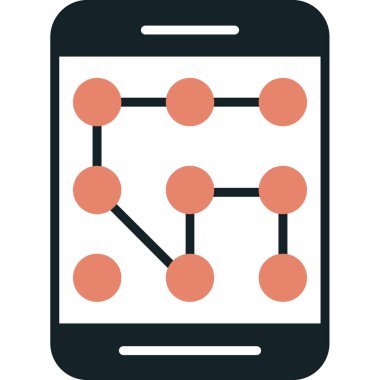 vektör rengi olarak cep telefonu düz simgesi