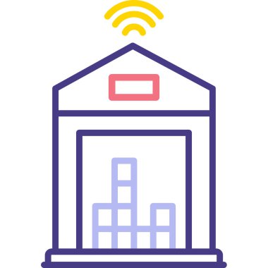 Modern yapı simgesinin vektör illüstrasyonu