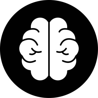 Beyin. Web simgesi basit illüstrasyon