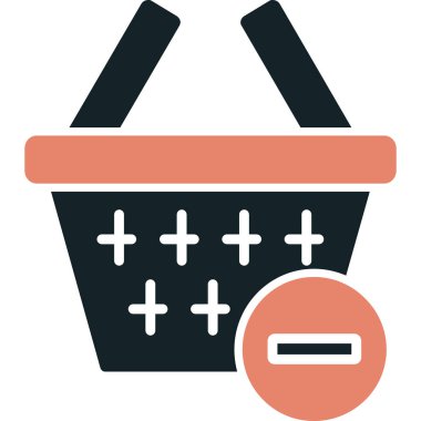 Sepet sepeti alışveriş simgesi - taslak biçimi