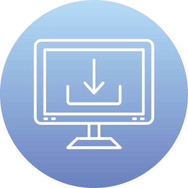 Bilgisayar monitörü. Basit resimleme