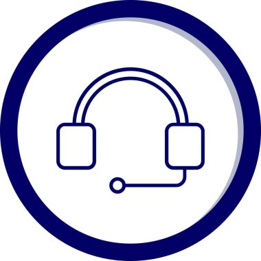 Kulaklık simgesinin vektör illüstrasyonu