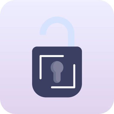 Kilit. Web simgesi basit illüstrasyon