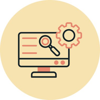 Web geliştirme renkli vektör simgesi