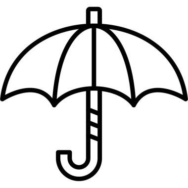 şemsiye simgesi vektör illüstrasyonu