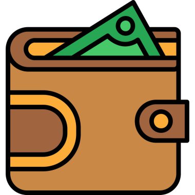 cüzdan ikonu vektör illüstrasyonu