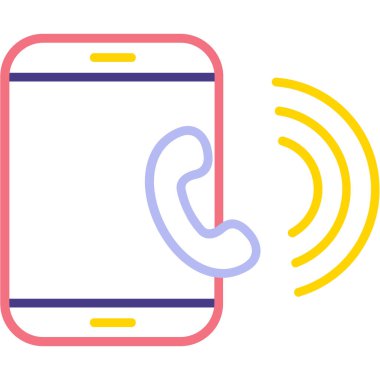 Telefon simgesi vektör illüstrasyonu