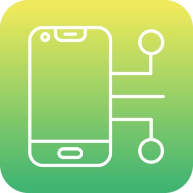 Akıllı telefon simgesinin vektör illüstrasyonu