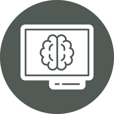 beyin ikonu vektör illüstrasyonu